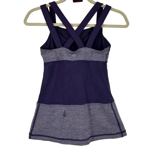 Lululemon Chaturanga Tank in Heathered Concord Grape Size 4 - Picture 2 of 8
